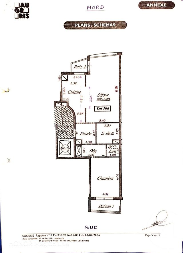 Appartement F2 à louer - 2 pièces - 56.44 m2 - ENGHIEN LES BAINS - 95 - ILE-DE-FRANCE - Century 21 Val-Ombreux